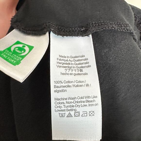 J. CREW Knit Broken In Jersey Tiered Mini Dress Black Sz M {3X45} - Picture 6 of 7